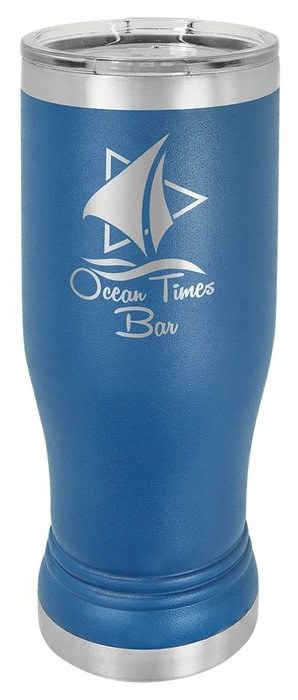 14 oz. Royal Blue Pilsner Tumbler with Standard Lid — catalog reference 370