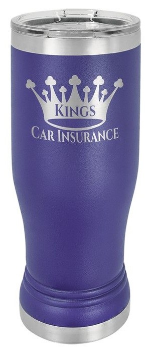 14 oz. Purple Pilsner Tumbler with Standard Lid — catalog reference 375