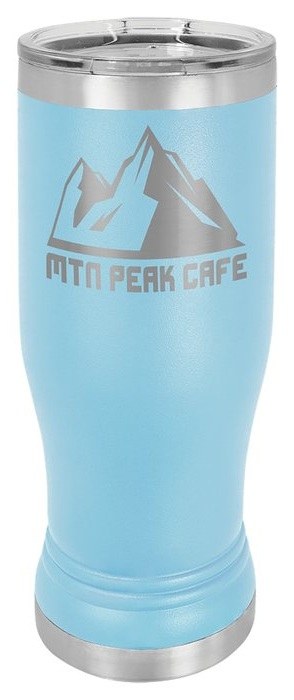 14 oz. Light Blue Pilsner Tumbler with Standard Lid — catalog reference 373