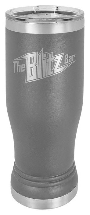 14 oz. Dark Gray Pilsner Tumbler with Standard Lid — catalog reference 376