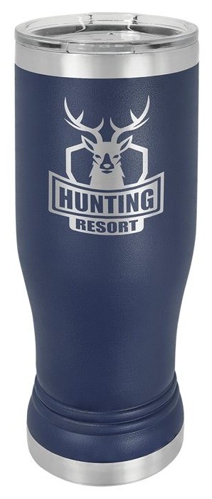 14 oz. Navy Blue Pilsner Tumbler with Standard Lid — catalog reference 377