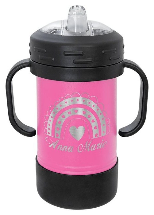 10 oz Sippy Cup with Removable Handle and Silicone Grip - pink — catalog reference 317