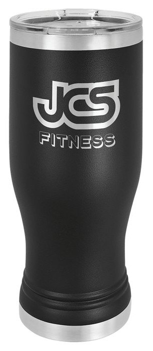 20 oz. Black Pilsner Tumbler with Standard Lid — catalog reference 385