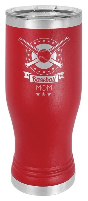 20 oz. Red Pilsner Tumbler with Standard Lid — catalog reference 386