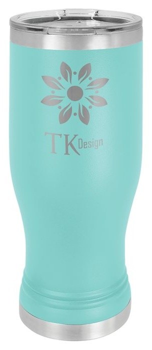 20 oz. Teal Pilsner Tumbler with Standard Lid — catalog reference 389