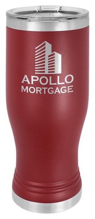 20 oz. Maroon Pilsner Tumbler with Standard Lid — catalog reference 396