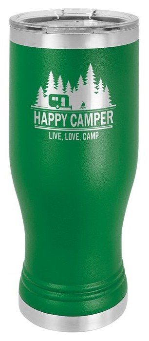 20 oz. Green Pilsner Tumbler with Standard Lid — catalog reference 398