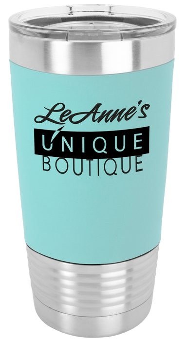 20 oz. Teal/Black Silicone Grip Tumbler with Standard Lid — catalog reference 407