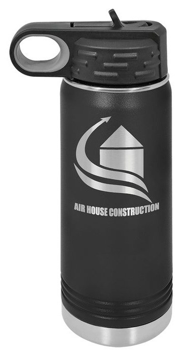 20 oz. Black Water Bottle — catalog reference 503