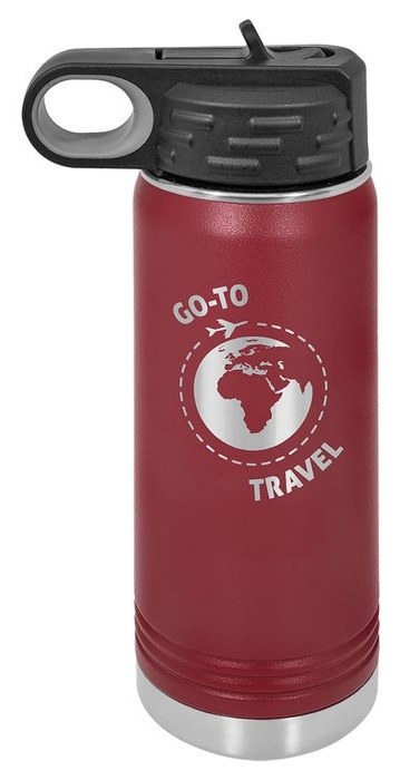 20 oz. Maroon Water Bottle — catalog reference 514