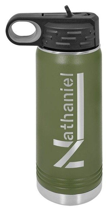 20 oz. Olive Green Water Bottle — catalog reference 519