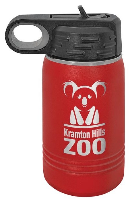 12 oz. Red Water Bottle — catalog reference 615