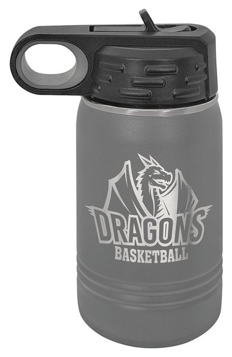 12 oz. Dark Gray Water Bottle — catalog reference 622