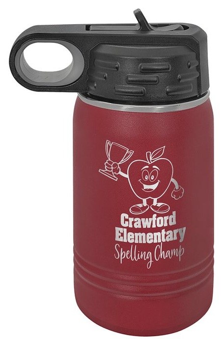 12 oz. Maroon Water Bottle — catalog reference 625
