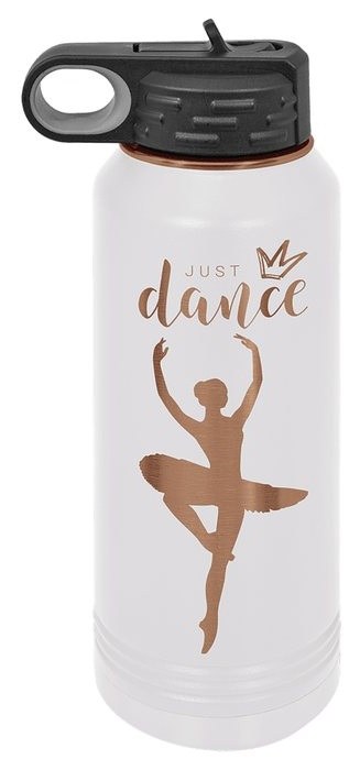 32 oz. White/Rose Gold Water Bottle — catalog reference 592