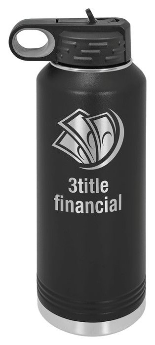 40 oz. Black Water Bottle — catalog reference 539