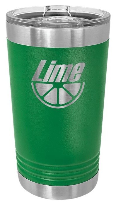 Green 16 oz. Pint with Slider Lid — catalog reference 334