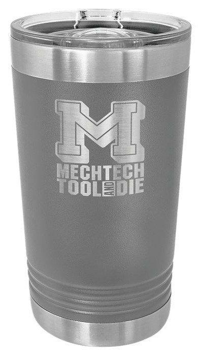Dark Gray 16 oz. Pint with Slider Lid — catalog reference 329