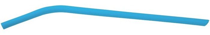 10" Blue Small Silicone Straw — catalog reference 637