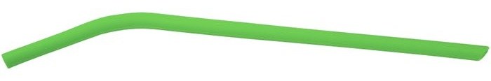 10" Green Small Silicone Straw — catalog reference 638