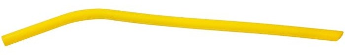 10" Yellow Small Silicone Straw — catalog reference 643