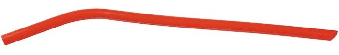 10" Red Small Silicone Straw — catalog reference 642