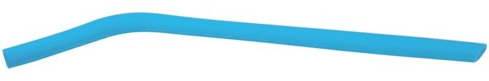 10" Blue Large Silicone Straw — catalog reference 645