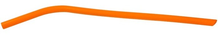 10" Orange Small Silicone Straw — catalog reference 639