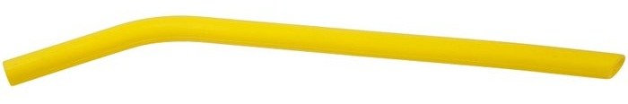 10" Yellow Large Silicone Straw — catalog reference 651