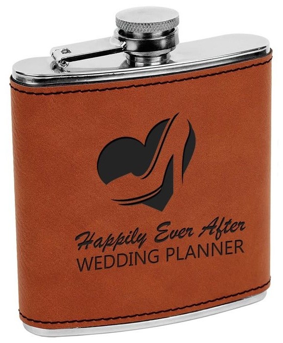 Leatherette-Wrapped Flask — catalog reference 704