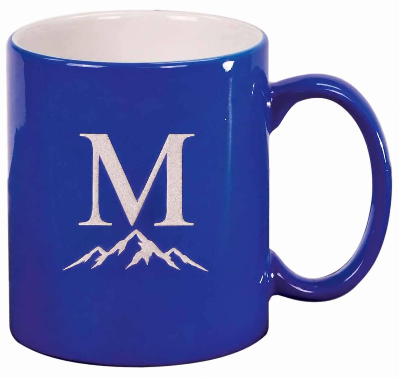 11 oz. Blue Ceramic Round Mug — catalog reference 596