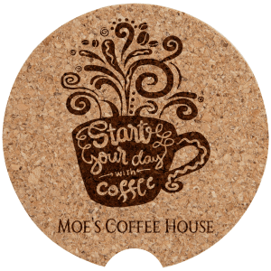 2.5 in. Cork Car Coaster — catalog reference 1048