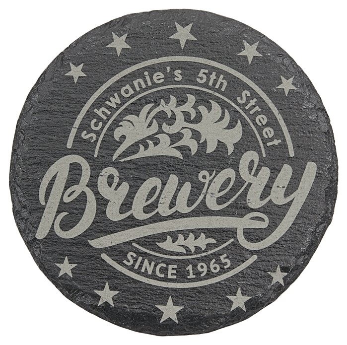4 in. Round Slate Coaster — catalog reference 1050