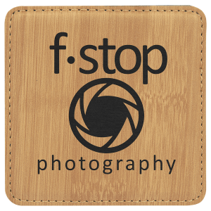 4 x 4 in. Square Bamboo Leatherette Coasters — catalog reference 1893