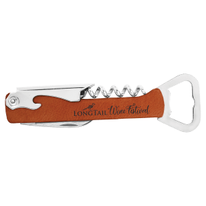 Rawhide Leatherette Wine Bottle Opener — catalog reference 1624