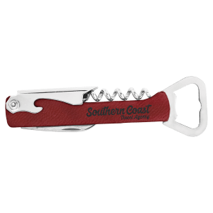 Rose Leatherette Wine Bottle Opener — catalog reference 1627