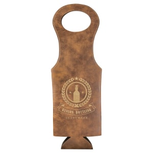 Rustic / Gold Leatherette Wine Bags — catalog reference 1842