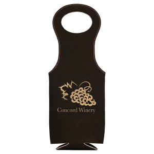 Black / Gold Leatherette Wine Bags — catalog reference 1843