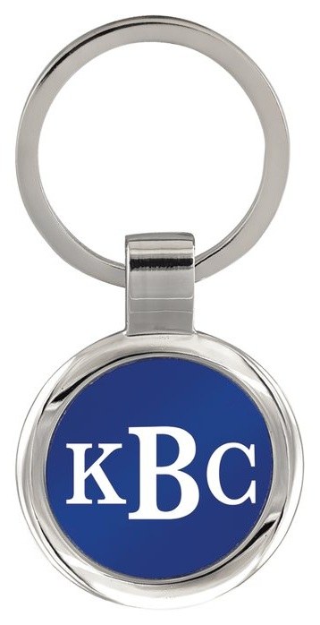 3" Blue Round Keychain — catalog reference 806