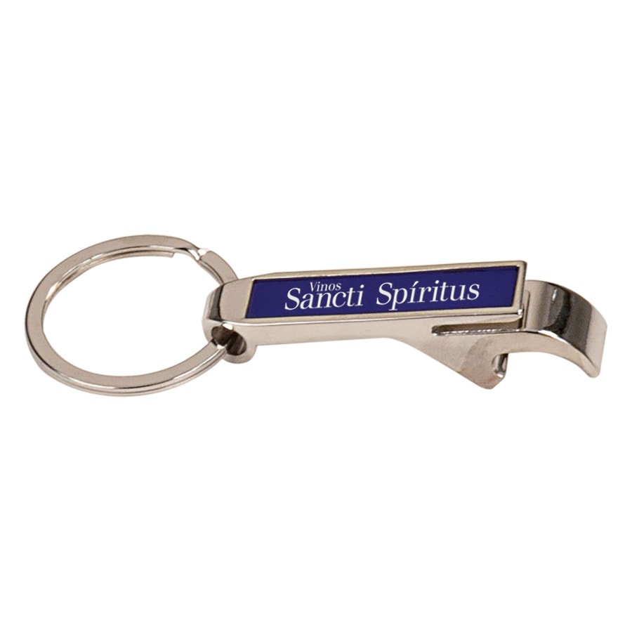 2 1/2 in. Blue Bottle Opener Keychain — catalog reference 815