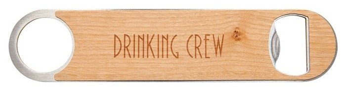 1 1/2 x 7 in. Wood Veneer Bottle Opener — catalog reference 1066