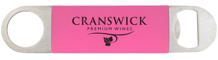 1.5 x 7 in. Bottle Opener with Silicone Grip pink/black — catalog reference 894