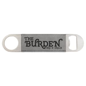 1 1/2 x 7 in. Gray Leatherette Bottle Openers — catalog reference 1858