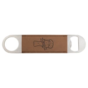 1 1/2 x 7 in. Dark Brown Leatherette Bottle Openers — catalog reference 1857