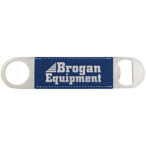 1 1/2 x 7 in. Blue / Silver Leatherette Bottle Openers — catalog reference 1861
