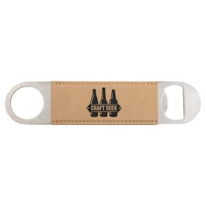 1 1/2 x 7 in. Light Brown Leatherette Bottle Openers — catalog reference 1863