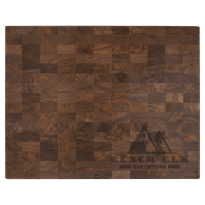 16 x 13 x 1 3/8 in. Walnut Butcher Block Cutting Board — catalog reference 1640
