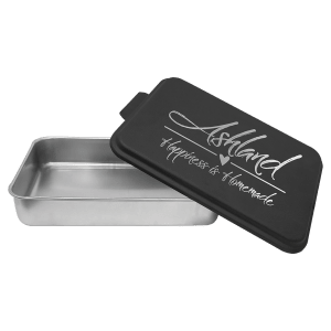 9 x 13 in. Black Aluminum Cake Pans with Colored Lid — catalog reference 1798