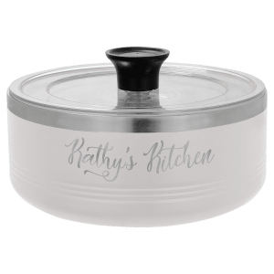 1 1/4 Quart White Serving Bowl with Lid — catalog reference 1804