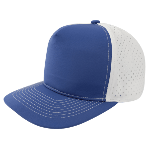 Royal Blue/White 5-Panel Performance Hats — catalog reference 1613